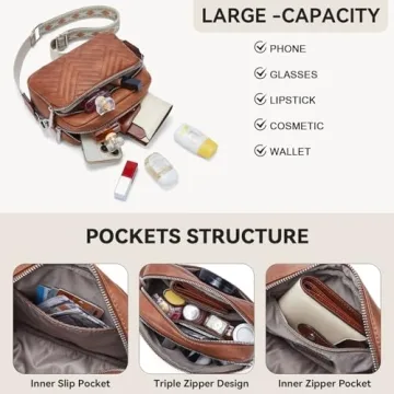 BOSTANTEN Vegan Leather Crossbody Bag for Women - Chic Style