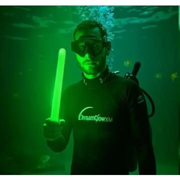 14-Inch Military-Grade Green Glow Stick, Ultra-Bright, 12-Hour Duration for Parties, Camping, Emergency Light & Survival Kits