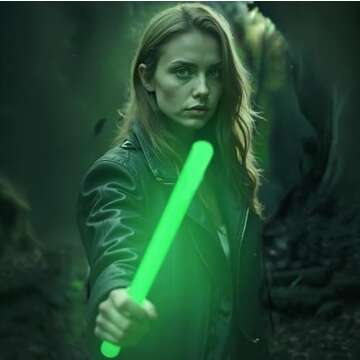 14-Inch Military-Grade Green Glow Stick, Ultra-Bright, 12-Hour Duration for Parties, Camping, Emergency Light & Survival Kits