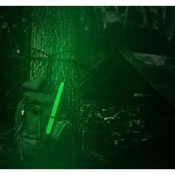 14-Inch Military-Grade Green Glow Stick, Ultra-Bright, 12-Hour Duration for Parties, Camping, Emergency Light & Survival Kits