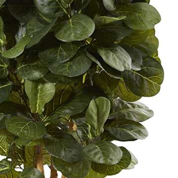 Nearly Natural 5’ Fiddle Leaf Fig Artificial Trees, 60in, Green