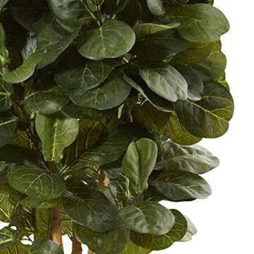 Nearly Natural 5’ Fiddle Leaf Fig Artificial Trees, 60in, Green