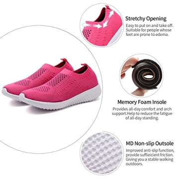 TIOSEBON Women's Athletic Mesh Walking Shoes for Comfort