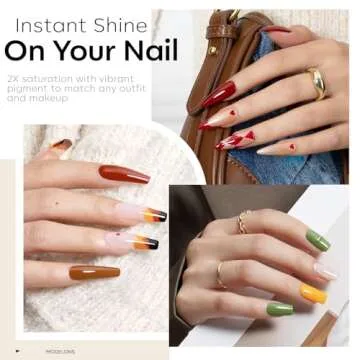 Modelones 40 Pcs Gel Nail Polish Set - Vibrant Colors