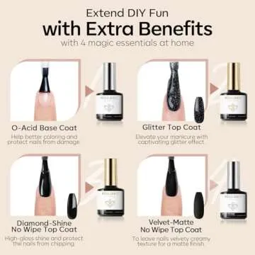 Modelones 40 Pcs Gel Nail Polish Set - Vibrant Colors