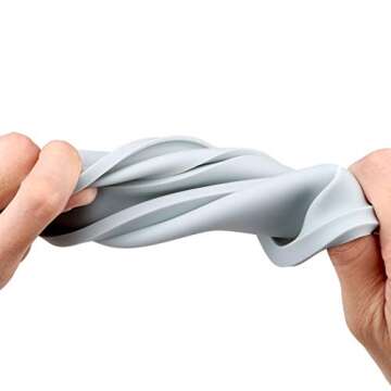 Goeielewe 2PCS Heart Shaped Cake Pan Silicone Cake Mold Baking Pans Non-Stick Cake Bakeware Mold, Chocolate Baking Tray Valentine's Gift - Pink&Blue-gray Colors (8 Inches)