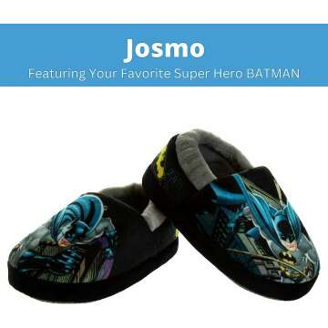 Batman Plush Toddler Slippers for Young Superheroes