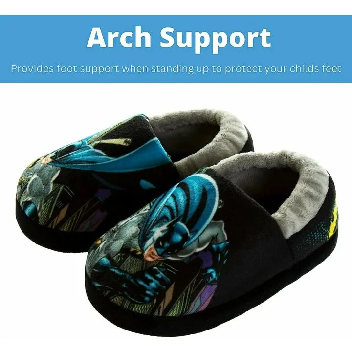 Batman Plush Toddler Slippers for Young Superheroes