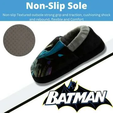 Batman Plush Toddler Slippers for Young Superheroes