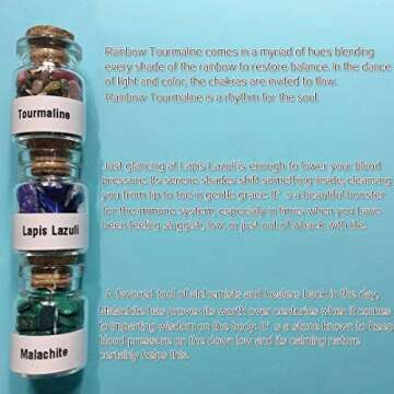 45 Crystal Gemstones in Bottles for Healing and Crafting