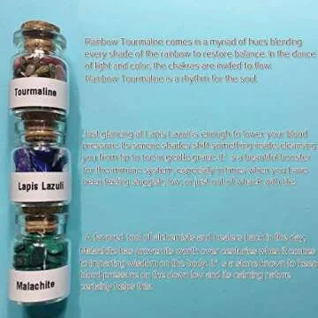 45 Crystal Gemstones in Bottles for Healing and Crafting