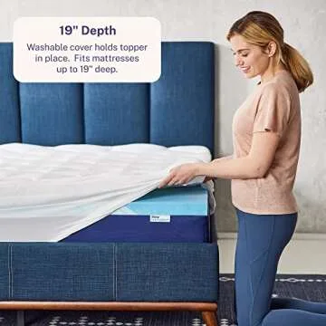 Cooling Comfort Gel Memory Foam Mattress Topper 4 Inch Queen