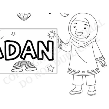 Zaffron Children’s Ramadan Count Down Calendar Poster with Sticker