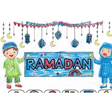 Zaffron Children’s Ramadan Count Down Calendar Poster with Sticker