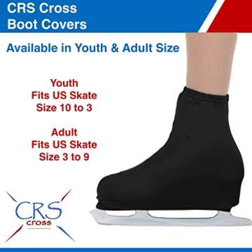 CRS Cross Skating Boot Covers Lycra Ice Skate Covers. Performance Ready Protection for Figure Skates...
