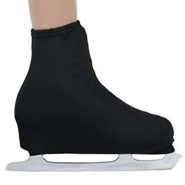 CRS Cross Skating Boot Covers Lycra Ice Skate Covers. Performance Ready Protection for Figure Skates, Ice Skating, Roller Skates.(Black, Adult)