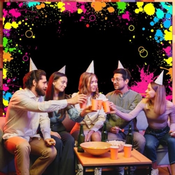 Avezano Glow Neon Party Backdrop for Vibrant Celebrations