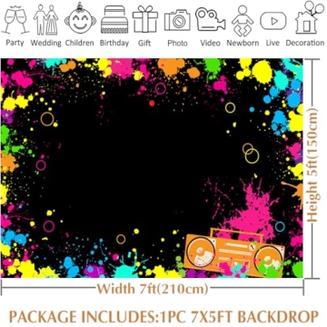 Avezano Glow Neon Party Backdrop for Vibrant Celebrations