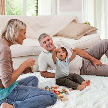 HOMORE Cream Rug for Living Room 5x8 Fluffy Area Rug Modern Shag Rugs for Bedroom, Super Soft and Comfy Carpet, Cute Carpets for Kids Nursery Boys Girls Room Decor, Ivory