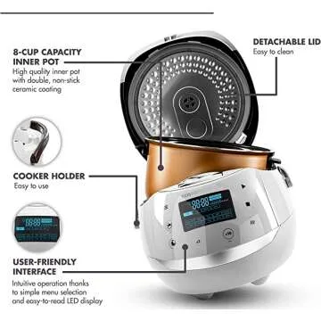 Reishunger Digitaler Reiskocher – Dampfgarer inklusive