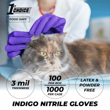 1st Choice Indigo Disposable Exam Gloves - 1000 Count