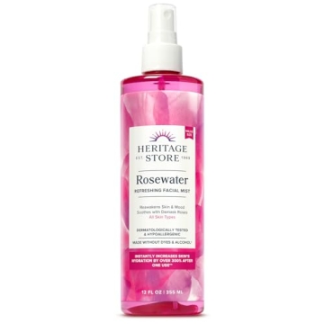 HERITAGE STORE Rosewater - Facial Mist for All Skin Types, 12oz