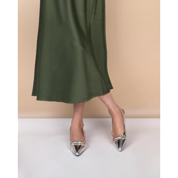 AUMOTED Women Slingback Kitten Pumps for Elegance