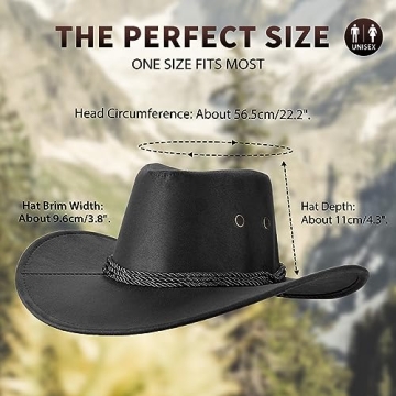UwantC Western Cowboy Hat for Men and Women - Stylish and Adjustable