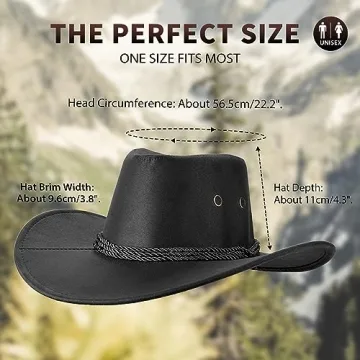 UwantC Western Cowboy Hat for Men and Women - Stylish and Adjustable