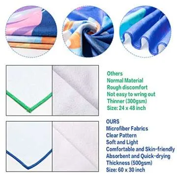 R HORSE Outer Space Beach Towel for Kids - Quick Dry & Fun