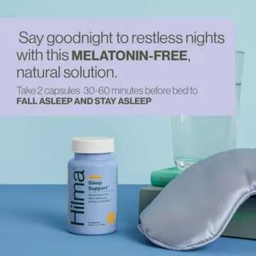 Hilma Sleep Aid Formulated with Magnesium & L-Theanine, Natural Sleep Aids for Adults to Help You Fa...