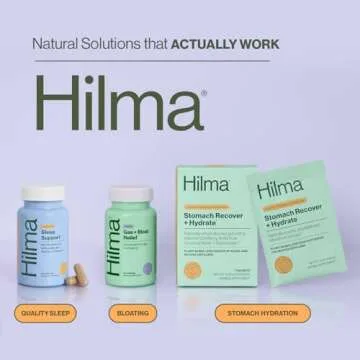 Hilma Sleep Aid Formulated with Magnesium & L-Theanine, Natural Sleep Aids for Adults to Help You Fall Asleep and Stay Asleep Melatonin-Free, Non-Drowsy Next Day Formula, 50 Vegan Capsules