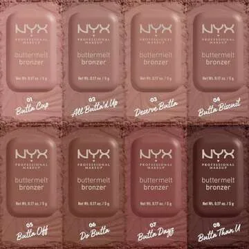 NYX PROFESSIONAL MAKEUP Matte Buttermelt Bronzer, Longwear Face Makeup with Up to 12 Hours of Wear, Vegan Formula - Butta Dayz