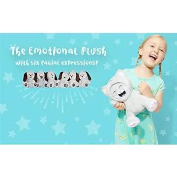 Whatsitsface Stuffed Animal with 6 Different Faces, Plush Toy for Boys Or Girls, Shows Its Emotions – Puppy Dog