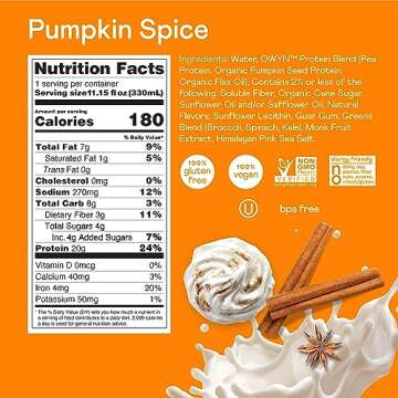 Owyn Vegan Protein Shake - Pumpkin Spice Flavor