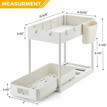 Ravinte Pull Out Under Sink Organizer 2 Tier Storage