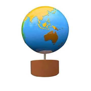 Montessori Globe - World Parts Science and Cultural Geography Materials Continental Globe and Sandpa...