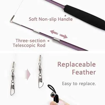 SONGWAY Interactive Cat Feather Toys Set - 7 Pcs Play Kit