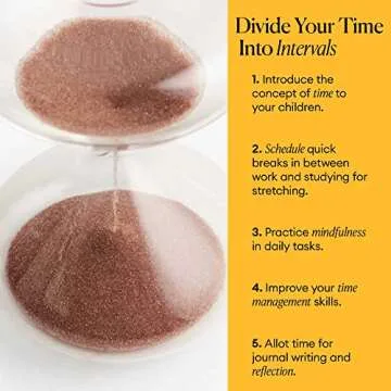 Intelligent Change Mindful Focus 5-Minute Hourglass Sand Timer, Desk Timer for Productivity and Time Management, Minimalist Hourglass Timer, Decorative Gifts, 3.3 (L) x 2.9 (W) inches