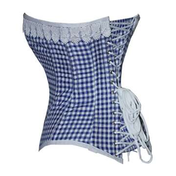 luvsecretlingerie 26 Double Steel Bone Waist Train Cotton Long Overbust Tight Shaper Corset #8428-TC