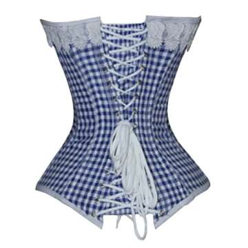 luvsecretlingerie 26 Double Steel Bone Waist Train Cotton Long Overbust Tight Shaper Corset #8428-TC