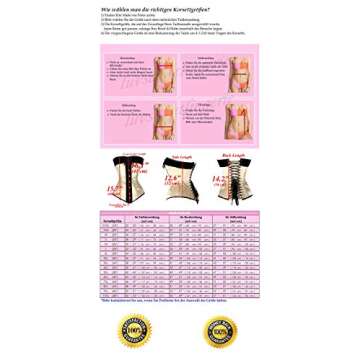 luvsecretlingerie 26 Double Steel Bone Waist Train Cotton Long Overbust Tight Shaper Corset #8428-TC