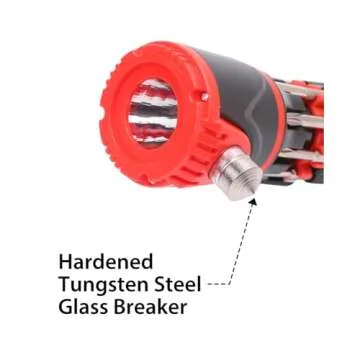 YANTU Window Breaker & Seatbelt Cutter, Car Glass Breaker, Double-Sided Tungsten Steel Hammerheads, 2 in 1 Life-Saving Car Safety Hammer, Necessary Automotive Tool for Emergency