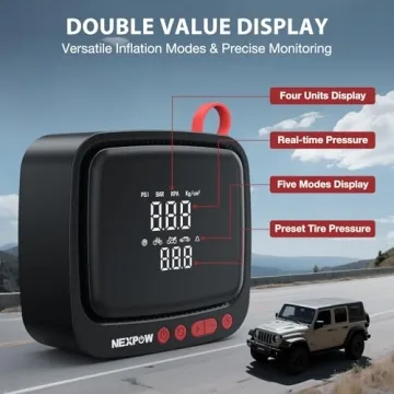NEXPOW Tire Inflator 150PSI - Portable Air Compressor