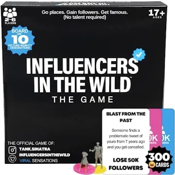 Influencers in the Wild Board Game - Hilarious Social Media Fun for Adults, 2-6 Players