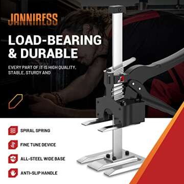 Labor Saving Handle 2 Pack,12 in Construction Jack,Multifunctional Furniture Lifter Jacks for Instal...