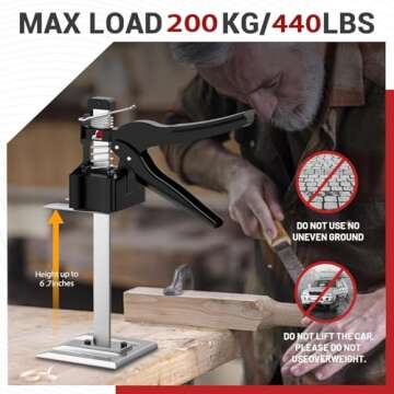 Labor Saving Handle 2 Pack,12 in Construction Jack,Multifunctional Furniture Lifter Jacks for Installing Cabinets and Wall Tile Height Adjuster Handheld Tool, Load 440LBS