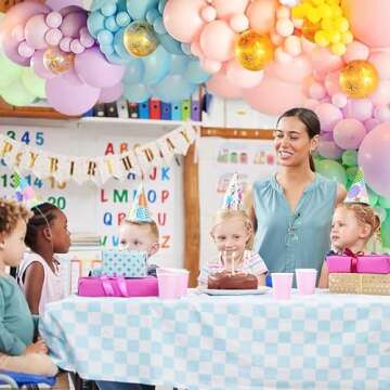 105pcs Pastel Balloons Arch Garland Kit 5" 10" 12" 18 inch Macaron Color Pastel Balloons Different Sizes and Gold Confetti Balloons Set for Easter Wedding Birthday Baby Shower Party Decorations