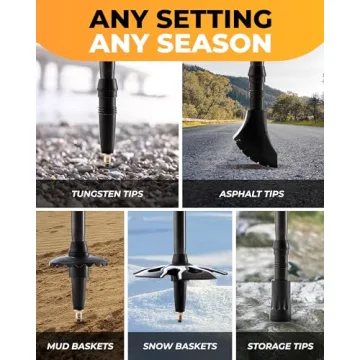 Foxelli Trekking Poles - Lightweight Hiking Support System