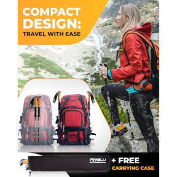 Foxelli Trekking Poles - Lightweight Hiking Support System